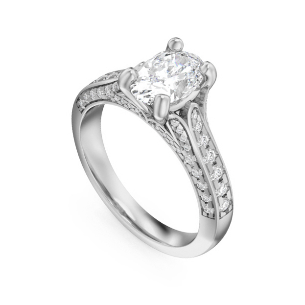 Engagement Rings B025-02WM-100A | CrownRing.com