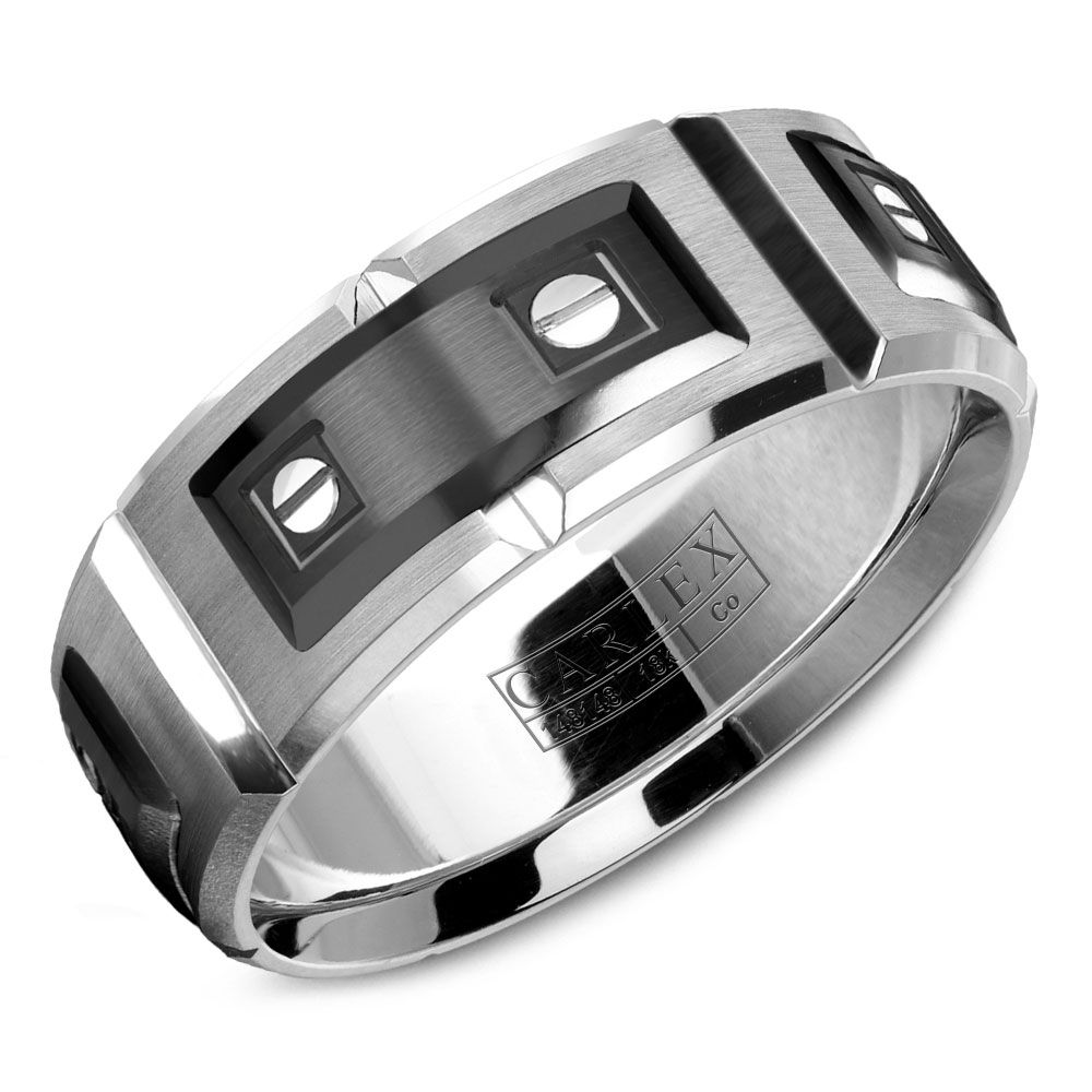 Carlex Mens Two-Tone Designer Ring